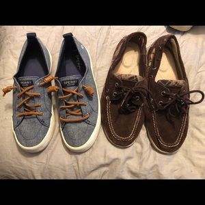 Sperry women’s slip on brown loafers shoes